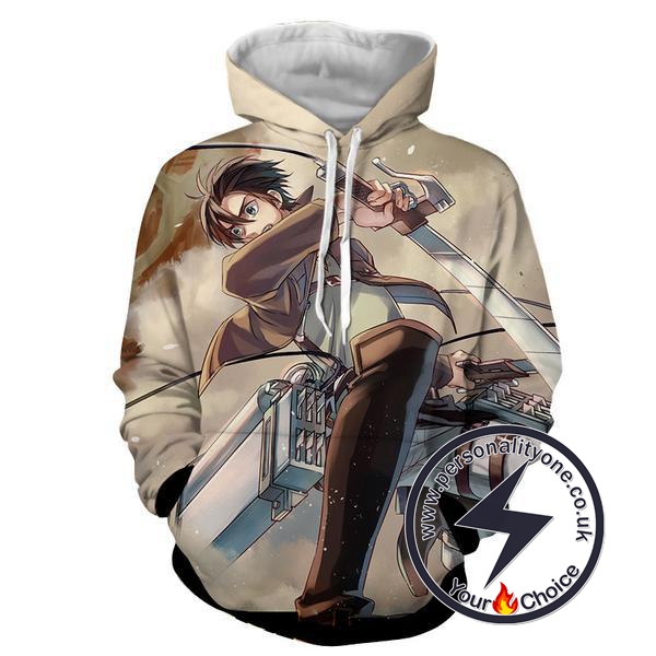Attack On Titan - Eren Yeager 3D - Attack On Titan Hoodies